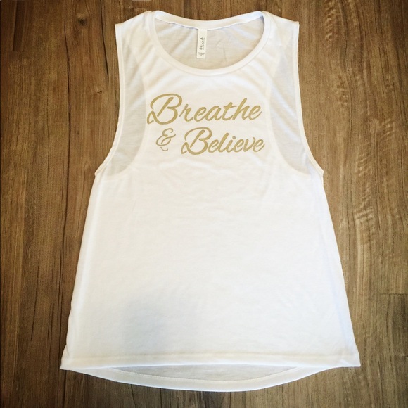 đź”¶NEWđź”¶ "Breathe & Believe" Muscle Tee by GYMXTIME - Picture 3 of 5